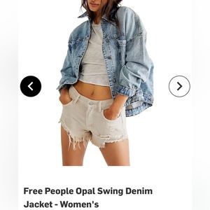 Free People Opal Swing Denim Jacket - M